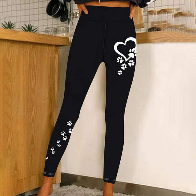 TIMIFIS Printed Compression Leggings Yoga Pants for Women Tummys Control Yoga High Waisted Leggings Fitness Yoga Pants Sports Workout Yoga Pants - Spring/Summer