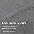 thumbnail image 4 of Dove Grey Linen 100% Blackout Curtains for Bedroom - 63 Inches Long Energy Saving Thermal Insulated Window Treatment Burlap Textured Curtain Drapes for Living Room(2 Panels,W 52 x L 63 Inch,Gray), 4 of 7