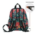 thumbnail image 5 of FORMRS School Backpack with Front Zippered Pocket 12" Student Travel Daypack, Red Christmas Leaves, 5 of 6