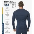 thumbnail image 3 of Merino.tech Men's Heavyweight Merino Wool Crew Neck Long Sleeve Top with Socks, Navy, Size S, 3 of 8