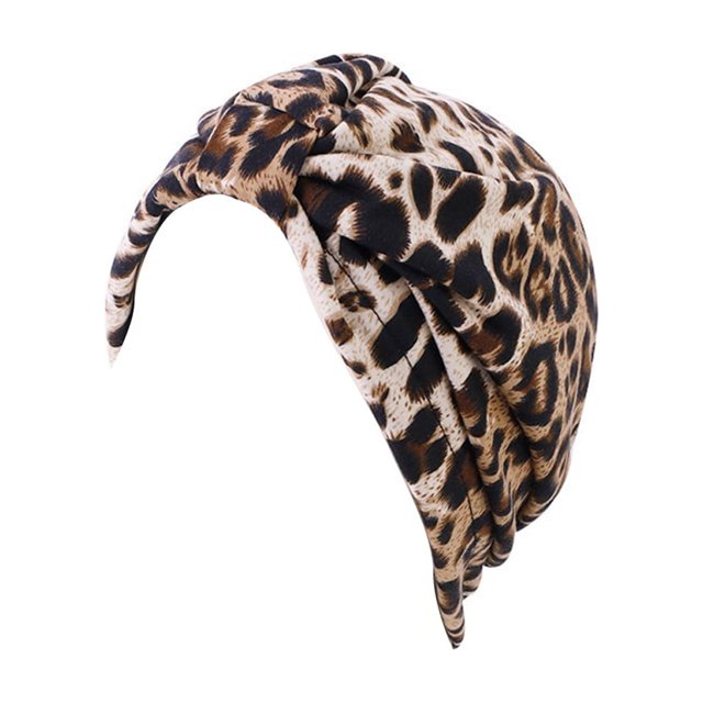 Qarigey Turbante elástico para mujer, gorro con nudo para lavarse la cara, Yoga, correr, envolver la cabeza, gorro cómodo, deportivo, Sombreros Leopardo