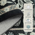 thumbnail image 7 of Moynesa 5'x7' Washable Rugs for Living Room, Black Botanical Floral Large Rugs for Bedroom Non-Slip Soft Modern Natural Rugs for Dining Room, Stain Resistant Accent Carpet for Dorm Apartment, 7 of 7