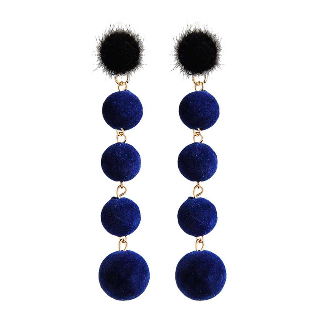 babydream1 1 Pair Korean Style Fluffy Ball Women Earrings Lovely Girl