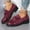 #101-Wine, variant on AUNVITO Women's Comfortable Low Heel Mid-Heel Loafers with Bow Detail Combined Suede & Patent Leather Chunky Heel Vintage Casual Shoes for Daily Wear