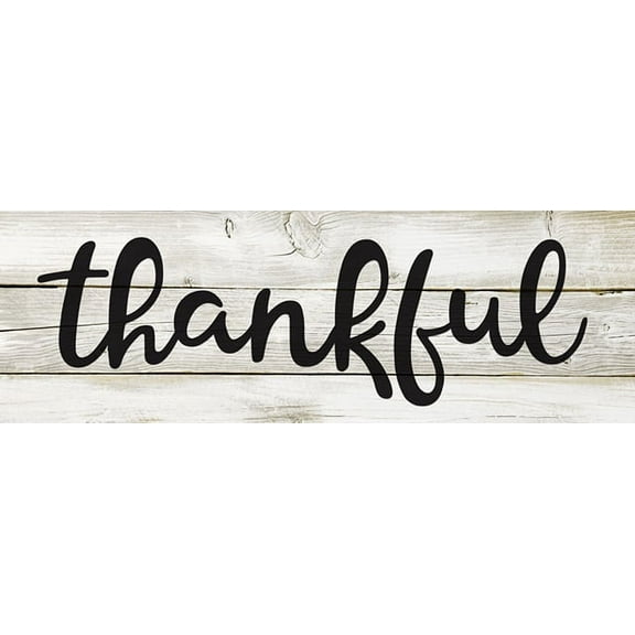 Thankful Chic White Farmhouse Wood Sign Wall Décor Gift 8x24 Wood Sign B3-08240028108