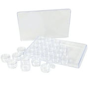 Everything Mary Plastic Bead Storage Case with 24 Jars, Clear, (Single)
