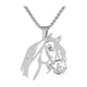 thumbnail image 1 of Collar con colgante de cabeza de caballo, collar con dije de silueta de caballo, collar con animal del zodiaco para mujeres y hombres, joyería, regalo para San Valentín y cumpleaños., 1 of 7