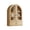 Medium Wood, variant on 24"W Medium Wood Engineered Wood Arch Wall Cabinet with Glass & Wood Doors