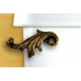 thumbnail image 2 of Acanthus Antique Brass Leaf Toilet Flush Handle Front Tank Mount, 2 of 2