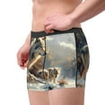 thumbnail image 2 of Fuzoiu Wolf Family Winter Wonderland Print Men's Ultra Breathable Underwear,No Riding Up Boxer Briefs with ComfortFlexible Waistband-Small, 2 of 5