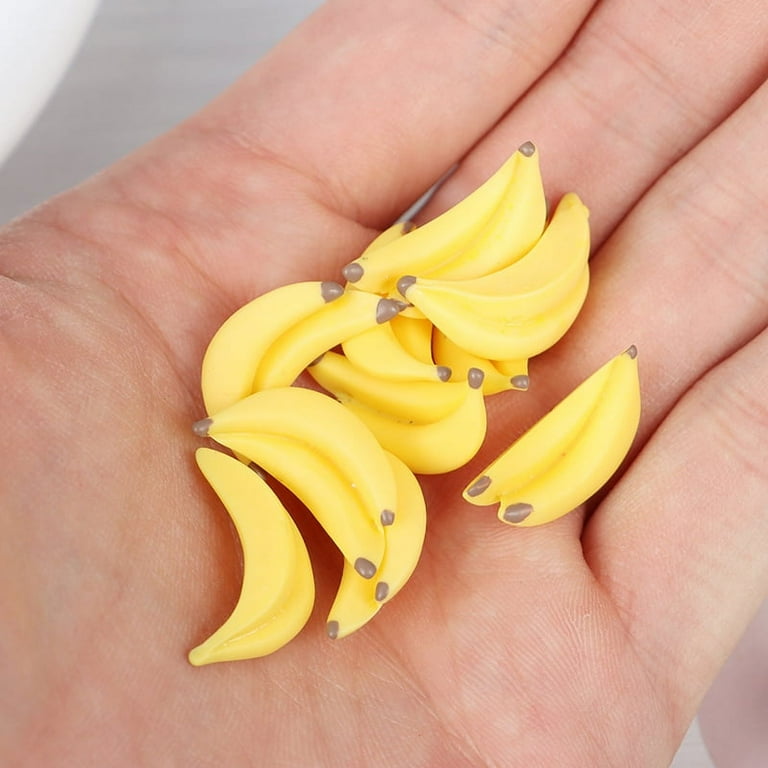 10Pcs 1:12 Dollhouse Miniature Fruit Banana Dolls House Food