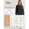 thumbnail image 6 of Dokotoo Womens Athletic Sweatshirt Casual Crewneck Long Sleeve Side Split Hem Solid Color Fall Sweatshirts Pullover Tops Black XL US16-18, 6 of 12