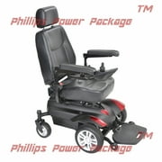 Drive - Titan Transportable Power Chair, Full Back Captain's Seat, 22" x 20" - PHILLIPS POWER PACKAGE TM - $500 VALUE