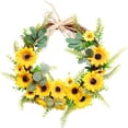 thumbnail image 1 of CAROOTU Outdoor Sunflower Wreaths for Window Easter Decor Garland Spring Summer Front, 1 of 5