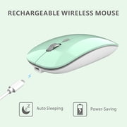 Uiosmuph Wireless Mouse Silent Rechargeable Computer Mouse with USB Nano Receiver