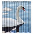 thumbnail image 1 of Cortina de ducha ABPHQTO El Reflejo en el agua Diseño Cisne Impermeable 160x180 cm, 1 of 2