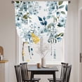 thumbnail image 3 of Watercolor Flowers Balloon Curtains for Windows, Bedroom Curtains 54 Inch Length, Spring Floral Leaves Botanical Blue Tie Up Curtains Panels Thermal Insulated Bathroom Curtains Window 42"x54", 3 of 8