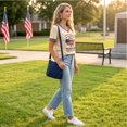thumbnail image 6 of Bexdxz Women's 9.11 Never Forget Printed V-Neck Short Sleeve T-Shirt Patriotic American Flag 2001-2026 25Th Anniversary Honor Tee for Everyday Wear Khaki XL, 6 of 7