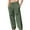 Army Green, variant on Men's Classic-FIT Fashion Drawstring Elastic Waist Solid Color Casual Length Pants Pantalones Para Hombre Khaki S