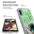 thumbnail image 4 of LG K22 Phone Case, LG K22+ Case, LG K32 Case, Rosebono Hybrid Bling Glitter Sparkle Epoxy Graphic Marble Colorful Silicone Skin Cover Armor Case for LG K22 (Green), 4 of 6