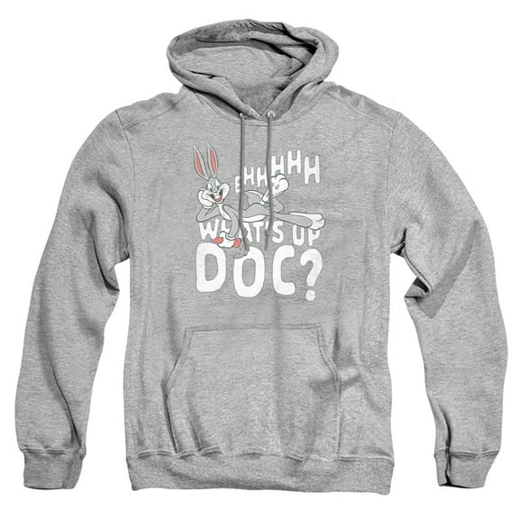 Looney Tunes Whats Up Unisex Adult Pull-Over Heather Hoodie, Small, Athletic Heather