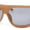 Brown - Black, variant on Flat Top Oversized Wrap Curved Lens Plastic Retro Sporty Sunglasses All Black