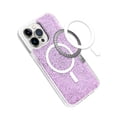 thumbnail image 3 of For Apple iPhone 15 Plus (6.7") Magnetic MagSafe Wireless Compatible Epoxy Glitter Shiny Sparkle Bling Hybrid TPU Frame Cover ,Xpm Phone Case [ Purple ], 3 of 4