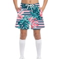 thumbnail image 4 of Asxite Toddler Boys Shorts Casual Loose Breathable Fashion Hawaiian Print Beach Swim Pocketed Sweatpants for 4-15Y, 4 of 6