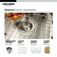 thumbnail image 6 of Houzer Medallion Designer 24 in Stainless Steel Undermount Single D Bowl Kitchen Sink with Strainer- MS-2409-1, 6 of 6