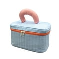 thumbnail image 1 of Cosmetic Bag Large Capacity Handle Rectangle/Triangle Women Cosmetic Storage Bag Bathroom Organizer Accessories, 1 of 6