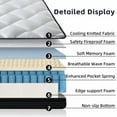 thumbnail image 2 of Home Innerspring Mattress Medium Hybrid Mattress in a box With Certipur-US Certified Pocket Spring, Pressure Relief, and Motion Isolation, 2 of 7