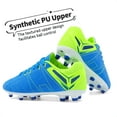 thumbnail image 5 of BURUDANI Kids Girls & Boys Soccer Shoes Outdoor Soccer Cleats Trainers Shoes Royal/Lemon/Green Size 2, 5 of 6