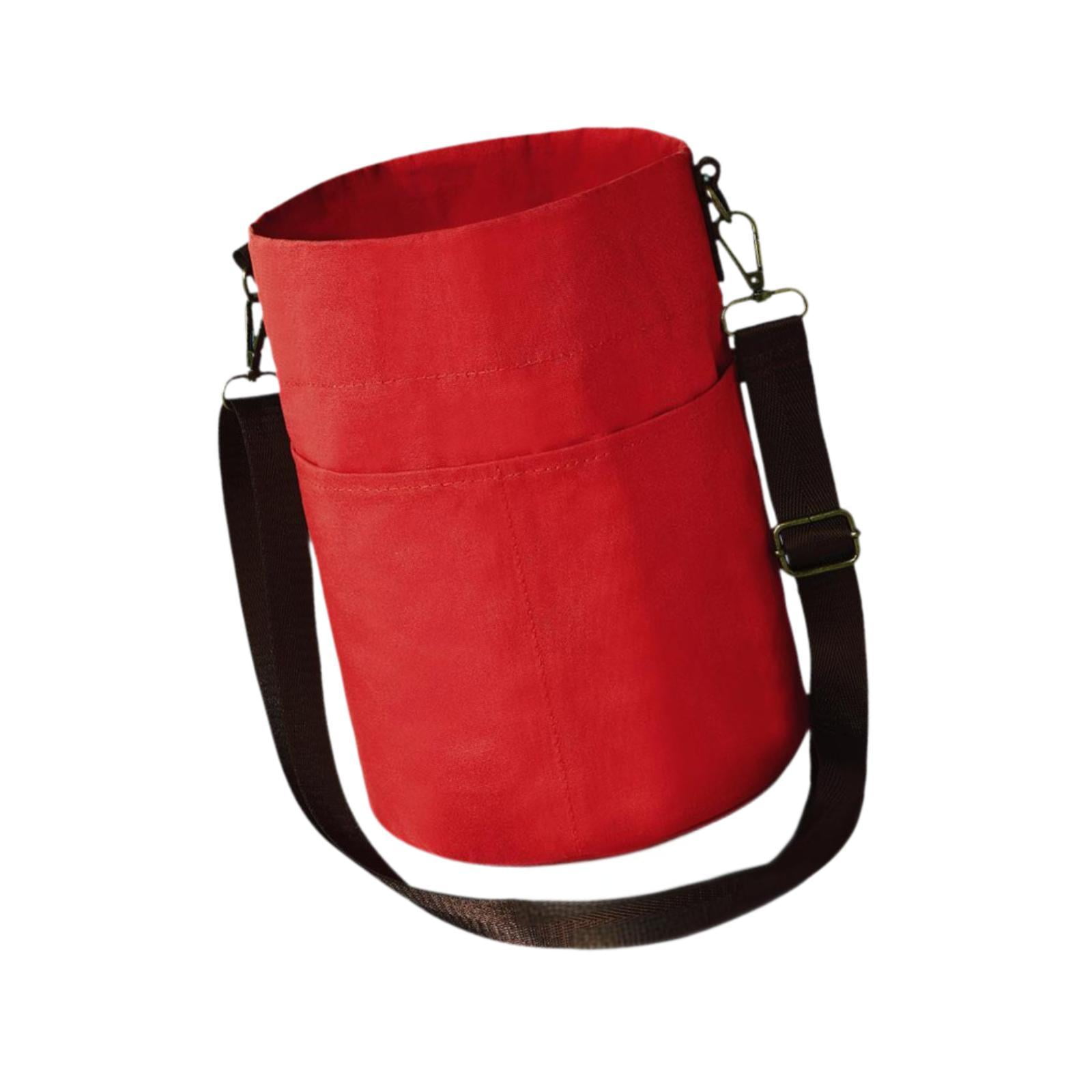 HILABEE Yarn Storage Organizer, Knitting Bag, Handbag, Knitting Tote, Sturdy Carrying Bag, Sewing Accessories, Crochet Bag, Yarn Holder Red