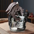 thumbnail image 4 of Joernso Dragon Incense Burner Ceramic Winged Dragon Backflow Incense Holder Waterfall Incense Burner for Meditation Room Bedroom, 4 of 8