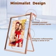 thumbnail image 3 of Gold Floating Frame ;x; Vertical Set For Picture x x x Tabletop Shelf Photo Frame Classy For Wedding Birthday Anniversary Home or Office Decor, 3 of 9