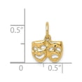 thumbnail image 5 of Auriga Fine Jewelry 14K Yellow Gold Comedy Tragedy Charm Pendant for Women (L-7 mm,W-10 mm), 5 of 6