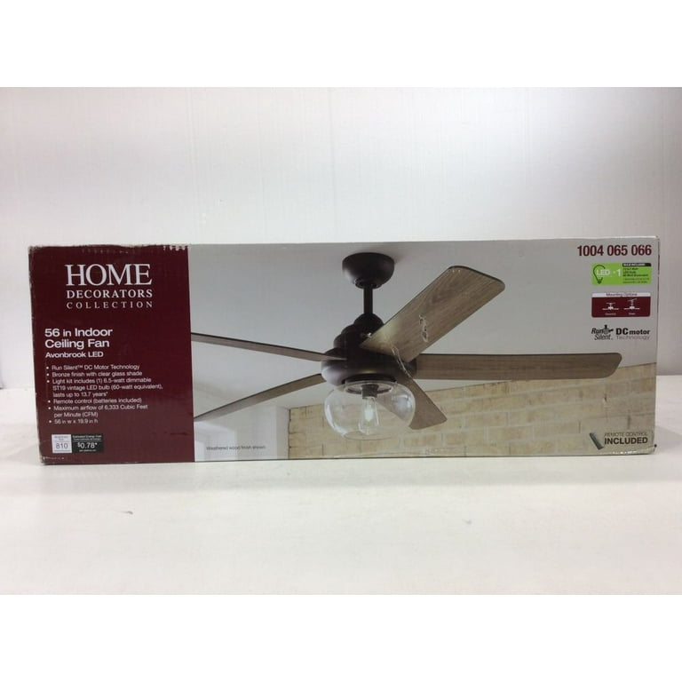 Home Decorators Collection Avonbrook 56 In Led Bronze Ceiling Fan With Light Kit And Remote Control New Open Box Com - Home Decorators Collection Light Kit Home Decorators Collection Avonbrook 56 In Led Bronze Ceiling Fan With Light Kit And Remote Control New Open Box Com - Home Decorators Collection Light Kit