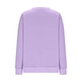 thumbnail image 5 of QATAINLAV Workout Tops for Women with Thumb Holes Casual Long Sleeve Sweatshirt Solid Color Crew Neck Loose Pullover Tunic T-Shirts, Purple, XXL, Gifts for Girls, 5 of 10