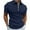 Dark Blue, variant on Dagegui Men's Short Sleeve Shirt 1/4 Zip Up Business Casual Tops Ribbed Workout Tee Shirts Solid Color Golf Pullover Tshirt Blouse Gray,M
