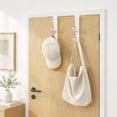 thumbnail image 6 of Mainstays White Over the Door Rubber Grip Hooks for Closet and Bathroom Storage, 2 Pack, 6 of 11