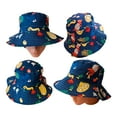 thumbnail image 2 of Loonyx 4-Pack Toddler Animal Bucket Sun Hats with Chin Strap for Kids Ages 2-5, Assorted Colors, 2 of 7
