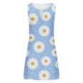 thumbnail image 4 of SMihono Robes Bohèmes d'Été pour Femmes Grande Taille Mode Imprimée Confortables Amples Sans Manches Décontractées Hauts Robe, 4 of 4