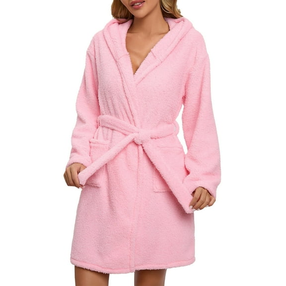 Gaexia Bath Robes For Women Elegant Long Sleeve Nightdress for Cozy Comfort and Fashionable Wear with Soft Fabric Design