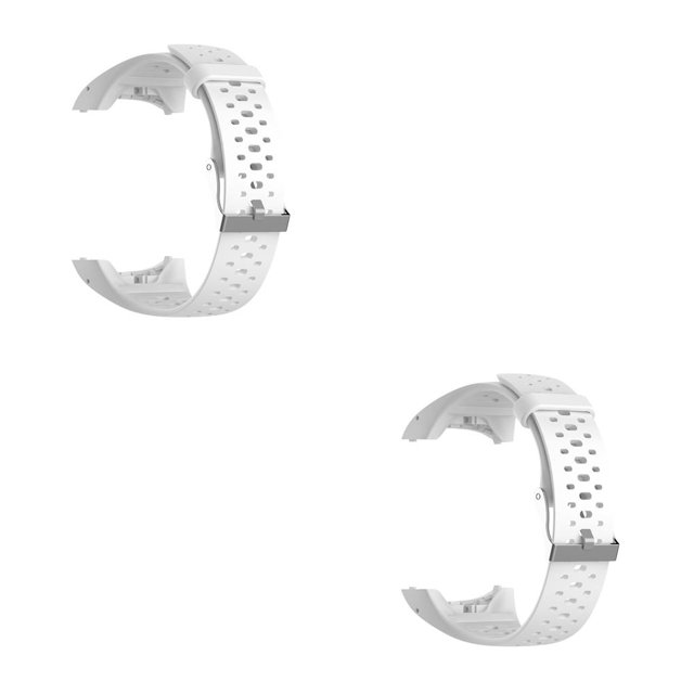 Seitruly Adjustable Solid Color Breathable Straps Wristwatch Upgrade Accessories Repair Smart Wristband Modified blanco 2piezas