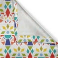 thumbnail image 4 of Ambesonne Colorful Valance Pack of 2, Abstract Shapes Design, 54"X18", White and Multicolor, 4 of 5