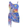 thumbnail image 7 of SEANATIVE 7-8 Year Kid Girl Swimsuit with Mesh Skirt Coverup One Piece Bathing Suit Comfortable Stretch Summer Swimwear with Adjustable Strap, Tie-dye Paw Print Blue, 7 of 7