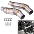 thumbnail image 4 of 1 par de conectores adaptadores de tubo de enlace medio de escape de motocicleta de 51 mm para Kawasaki Z1000 2010-2014, 4 of 5
