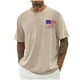 thumbnail image 2 of Tops para hombre, blusas y camisas de cuello redondo y manga corta para hombre, blusas casuales de moda con cuello redondo y estampado para hombre, blusas de poliéster para hombre., 2 of 6
