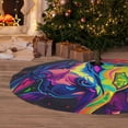 thumbnail image 6 of Pofeuu Neon Pop Art Pitbull Print Christmas Tree Skirt, Merry Christmas Skirt Xmas Tree Ornaments for Xmas Holiday Party Decorations-48", 6 of 7