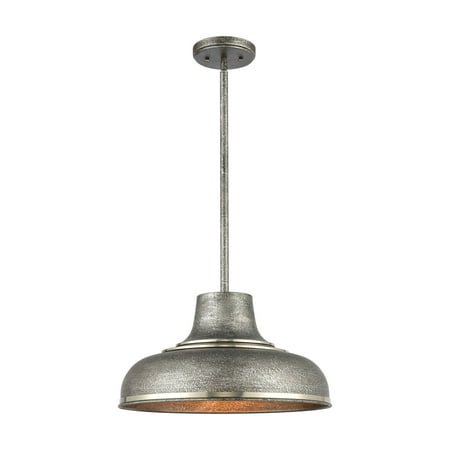 

Elk Home Kerin 16 Wide 1-Light Pendant - Textured Silver Gray